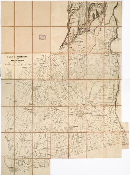 (N:14062) PLAN DER UMGEBUNG VON BUSTO ARSIZIO MAFSSTAS, DER W: ZOLL ZU 200 KLAFTER ODER 500 SCHRITTE (B0003159, B0003160, B3159-60) Carte e stampe antiche: riproduzione digitale a 300 DPI