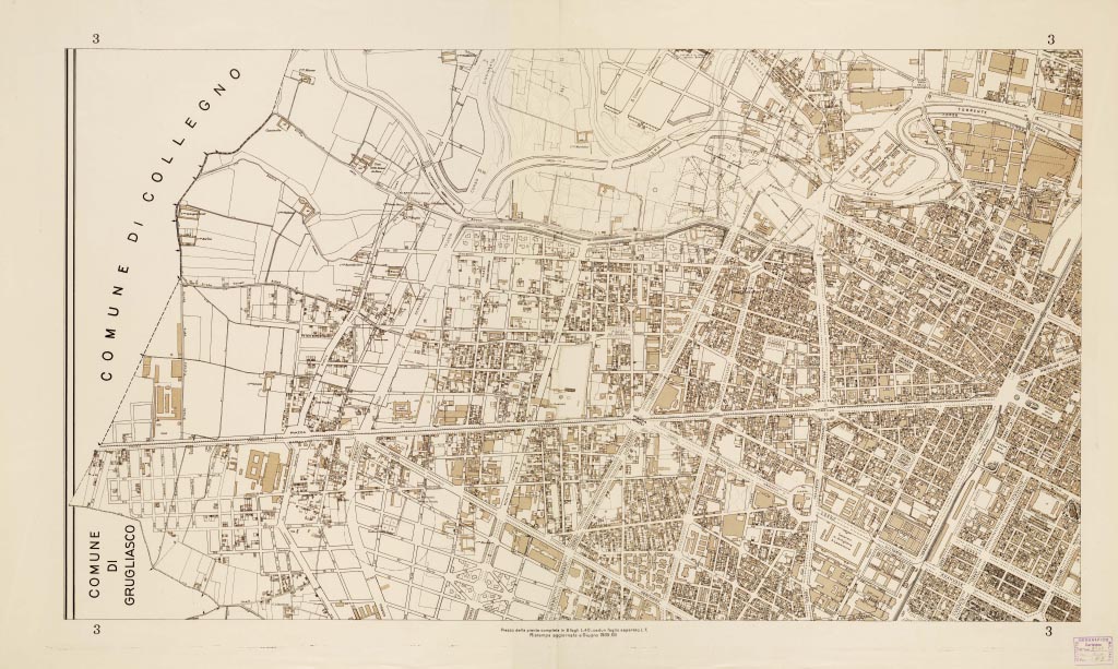 (N:13927) PIANTA DI TORINO - Foglio 3 (B0006751, B0006752, B6751-52) Carte e stampe antiche: riproduzione digitale a 300 DPI