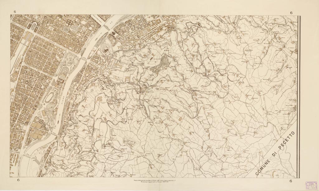 (N:13932) PIANTA DI TORINO - Foglio 6 (B0006757, B0006758, B6757-58) Carte e stampe antiche: riproduzione digitale a 300 DPI