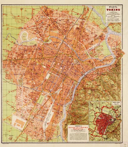 (N:13768) PIANTA DI TORINO (B0006763, B0006764, B6763-64) Carte e stampe antiche: riproduzione digitale a 300 DPI