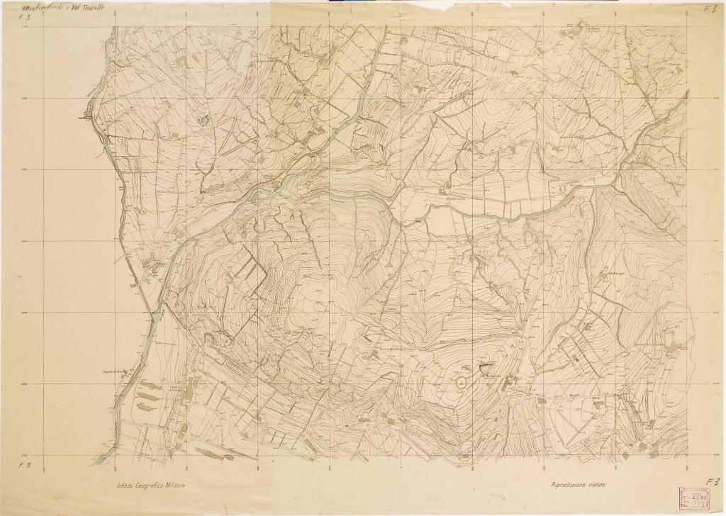 (N:13439) PIANO REGOLATORE DI AMPLIAMENTO DELLA CITTA' DI FIRENZE - Foglio 3 - Monterivecchi e Val Terzolle (B0006946, B0006947, B6946-47) Carte e stampe antiche: riproduzione digitale a 300 DPI