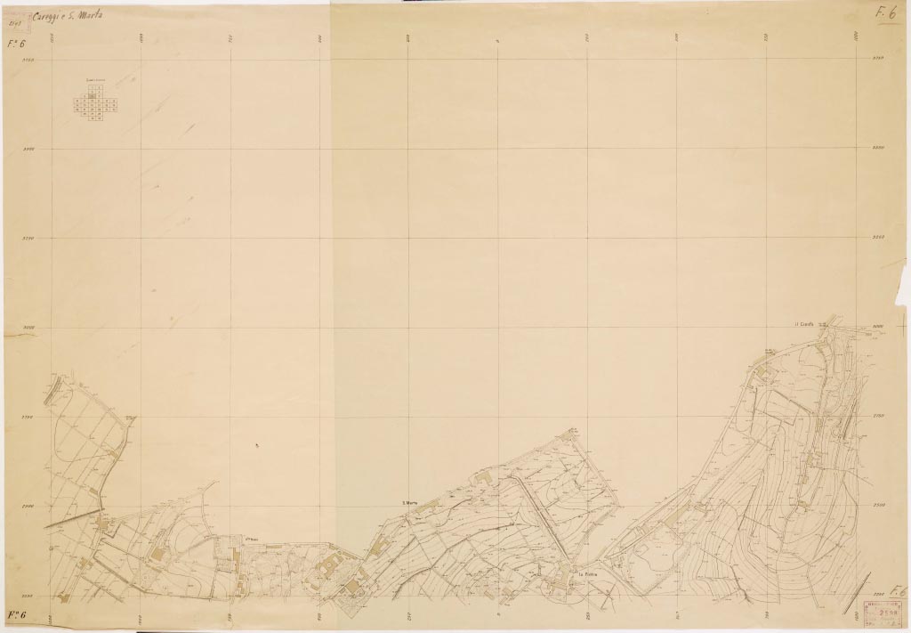 (N:13447) PIANO REGOLATORE DI AMPLIAMENTO DELLA CITTA' DI FIRENZE - Foglio 6 - Careggi e S. Marta (B0006952, B0006953, B6952-53) Carte e stampe antiche: riproduzione digitale a 300 DPI