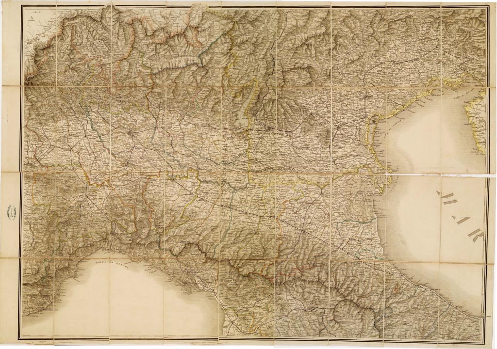 (N:1849) CARTA DEL LOMBARDO VENETO (B0007505, B0007506, B7505-06) Carte e stampe antiche: riproduzione digitale a 300 DPI