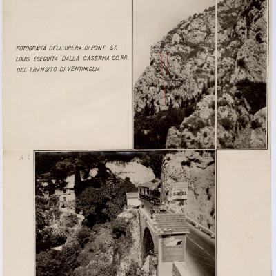 Fotografia dell'opera di Pont St. Luis eseguita dalla caserma CC.RR. del transito di Ventimiglia (anni 1928-37)