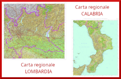 Regional maps Lombardia and Calabria