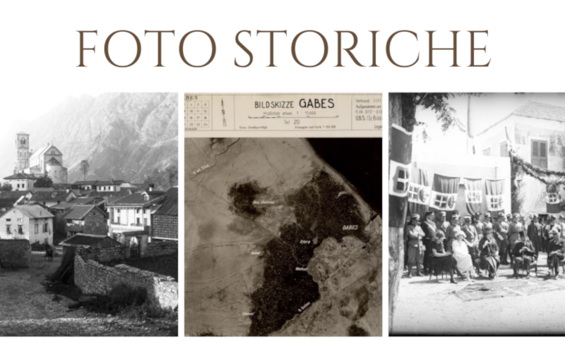 Collage di alcune delle foto storiche conservate presso gli archivi dell'Istituto Geografico Militare