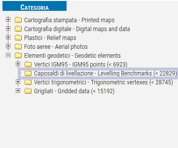 Geoprodotti - Capisaldi di livellazione (2022-1)